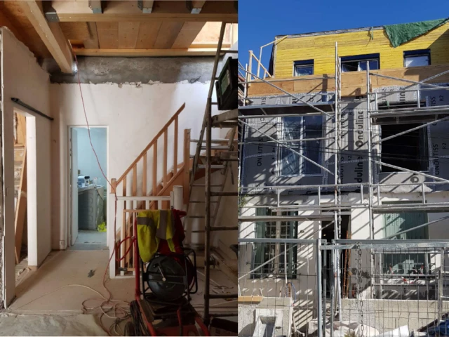 Un escalier cr&eacute;&eacute; de toutes pi&egrave;ces - La maison pendant les travaux 