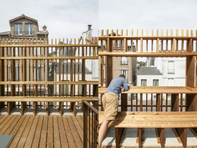 Fen&ecirc;tre sur rue - L'int&eacute;rieur de la terrasse apr&egrave;s les travaux 