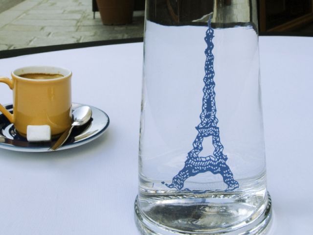 Tasse en verre d'eau Paris -Dakar
