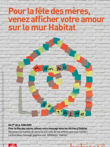 Affiche concours Habitat pour la fête des mères