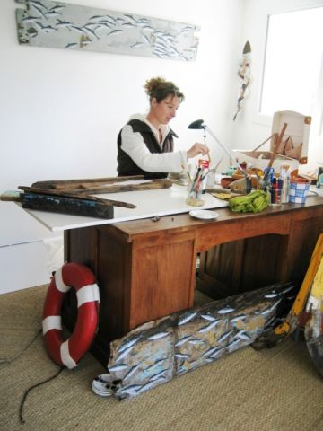 Diane Loranchet dans son atelier