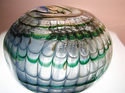 Création en verre soufflé et métal, Jorg Zimmermann, 2008.