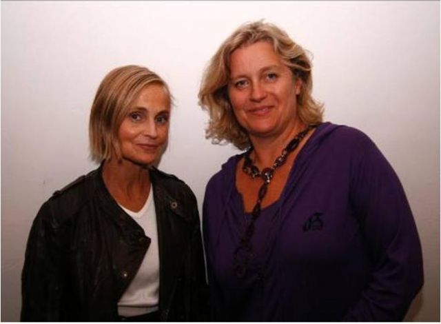 Myriam de Nercy et Isabelle Ramuz, gagnantes du concours "Lumière sur l'art" 2010.