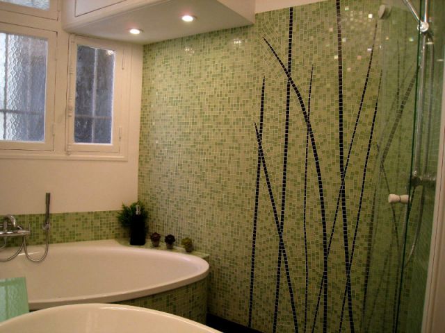 de la cuisine la salle de bains la mosaque contemporaine sinvite dans toute la maison - Photo Salle De Bain Mosaique de la cuisine la salle de bains la mosaque contemporaine sinvite dans toute la maison - Photo Salle De Bain Mosaique