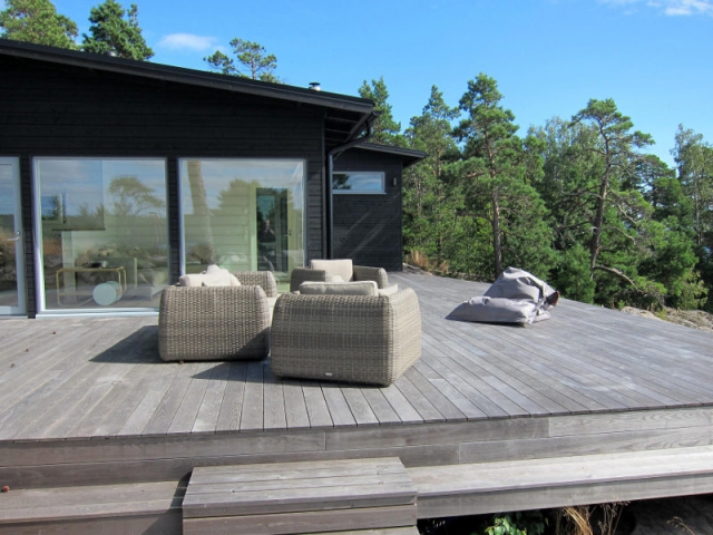 Une terrasse en bois composite