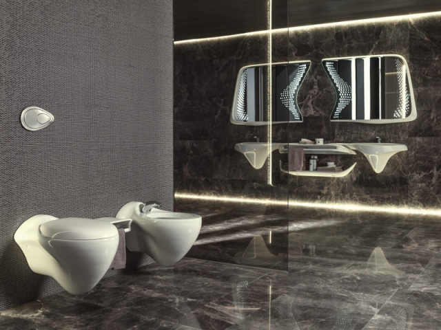 Une salle de bains organique par Zaha Hadid