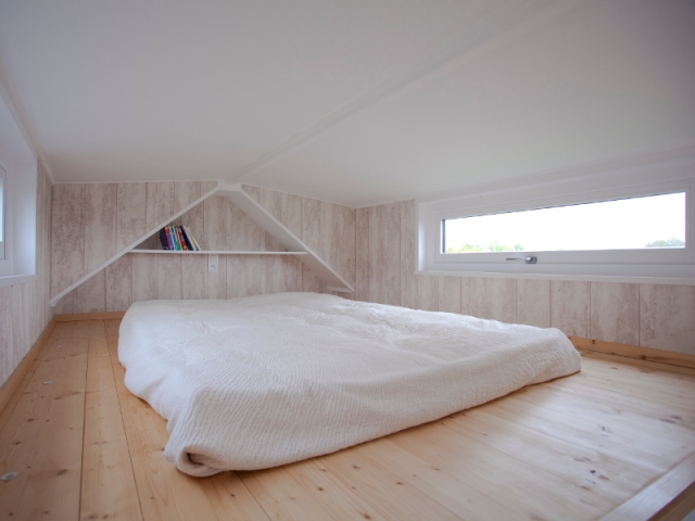 La chambre est généralement sur une mezzanine 