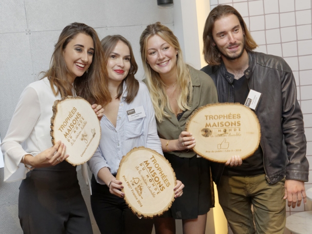 Laura Capuano, Nolwen Praizelin, Justine Fournier et Romain Pierrot, lauréats des Trophées Maisons du Monde de la création durable 2018