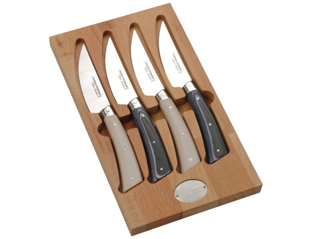 Coffret de 4 couteaux de table collection Christian Etchebest, manche en Micarta, 84,93 &euro;