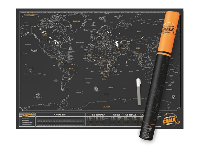 Scratch Map Chalk, en vente chez The Cool Republic.com, 35 &euro;