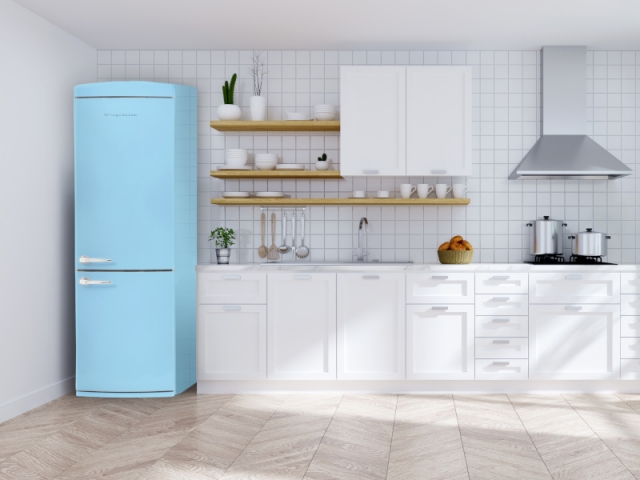 Un combiné bleu ciel de 190 cm qui offre la plus grosse capacité de stockage de la gamme.