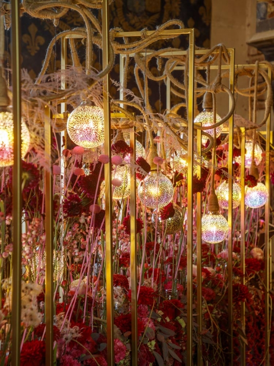 Création florale réalisée par les apprentis de L'Ecole des fleuristes de Paris