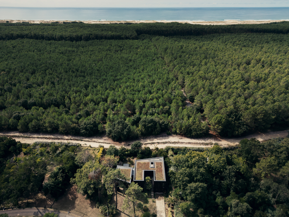 Vue aérienne de la maison