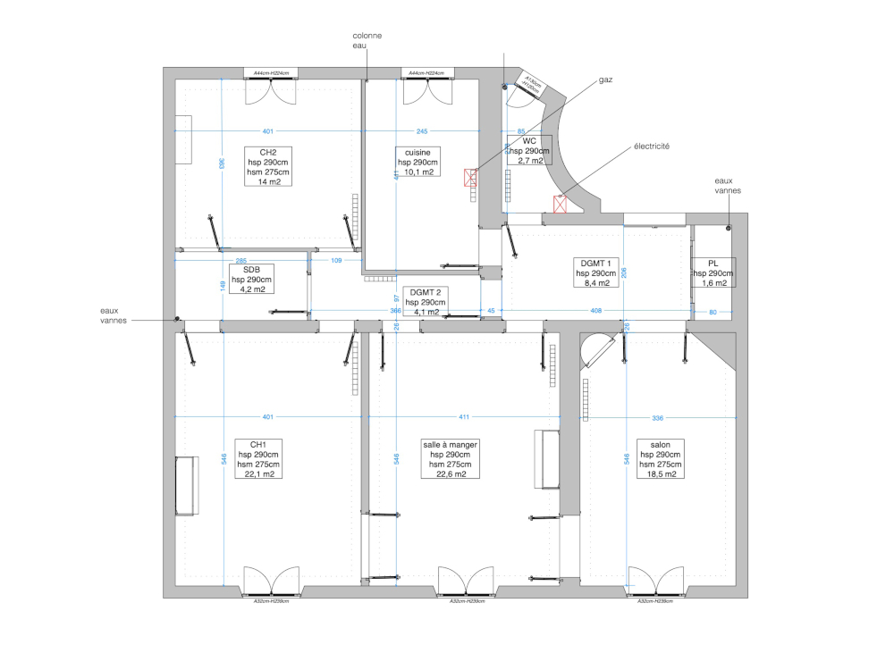 Plan du projet avant travaux