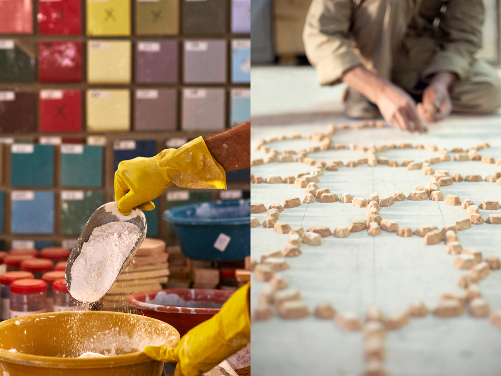 La mise en couleur et en mosaïque