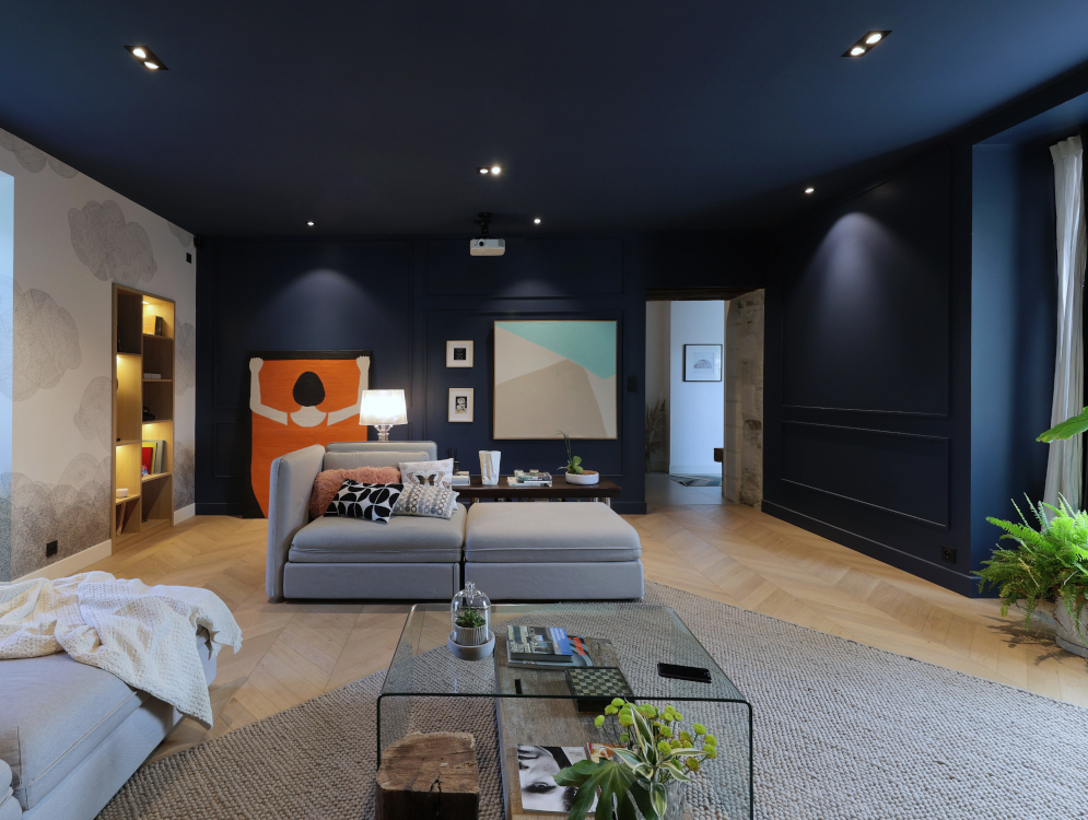 Salon réalisé par l'architecte Georgia Crozet