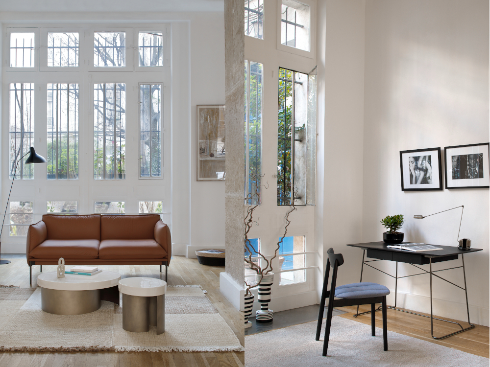 Coedition : tables Nuage de Sebastian Herkner et bureau Brera de Marco Zanuso Jr 