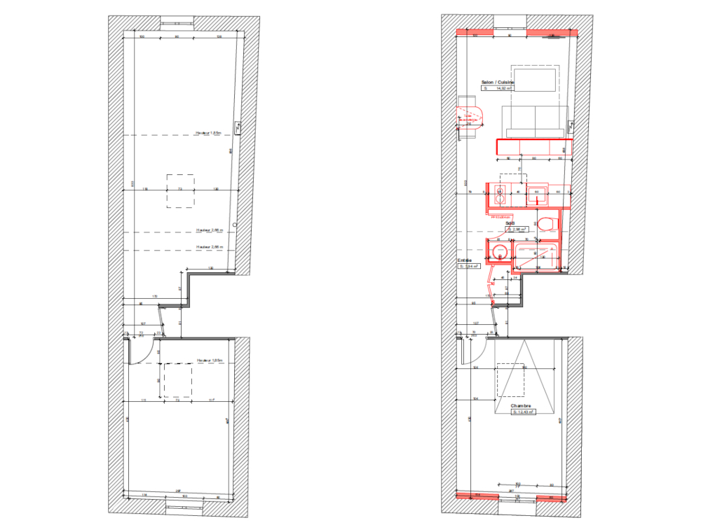 Plan avant et apr&egrave;s