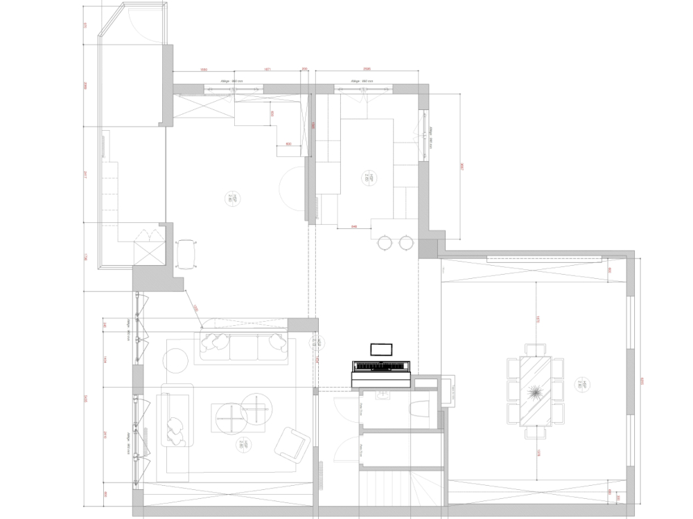 Plan du rez-de-chaussée après la rénovation