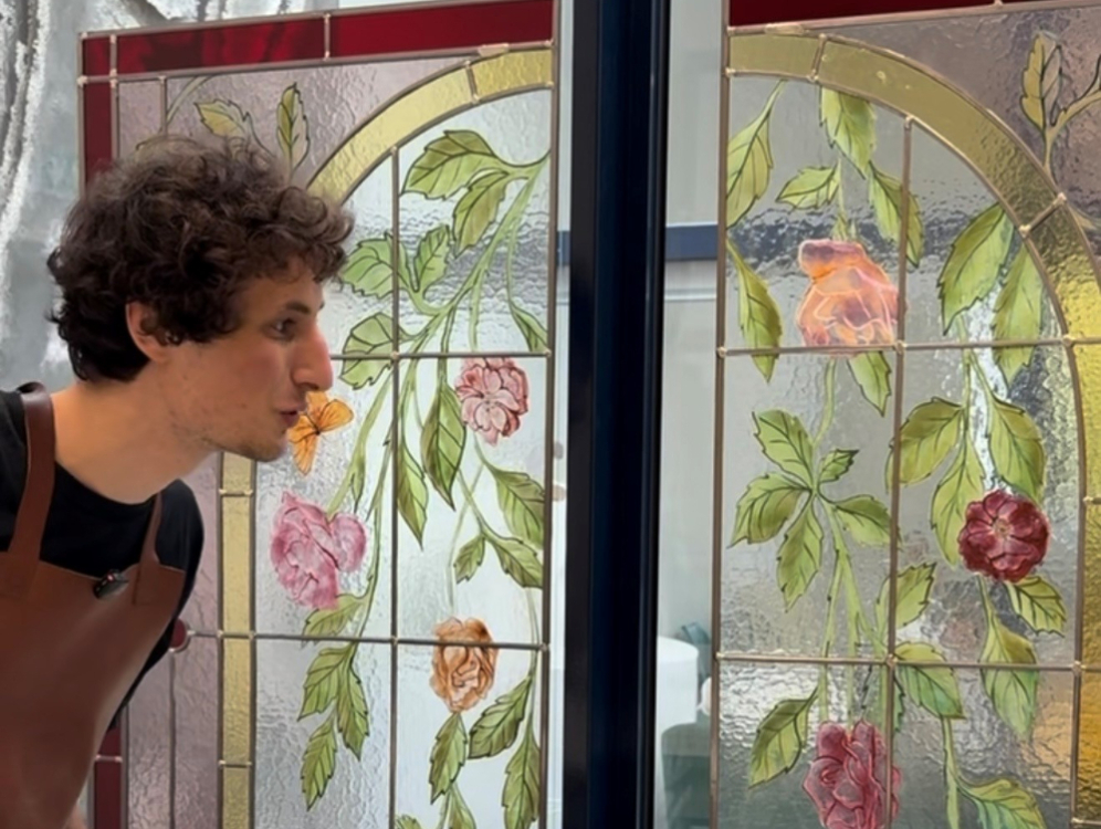 Vitraux du château à Caen avant installation