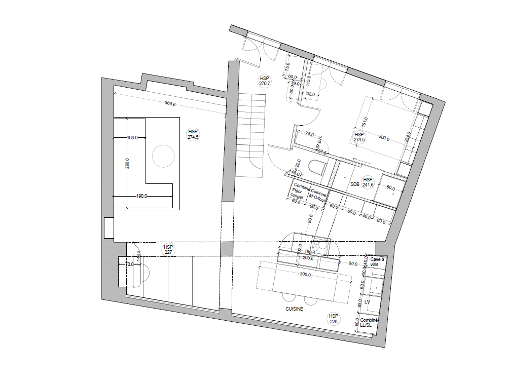Plan du second niveau apr&egrave;s les travaux 