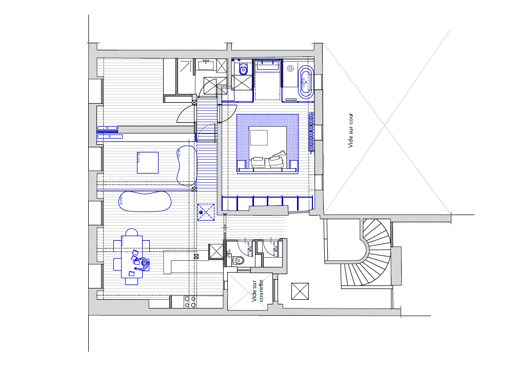 Plan de l'appartement apr&egrave;s les travaux 