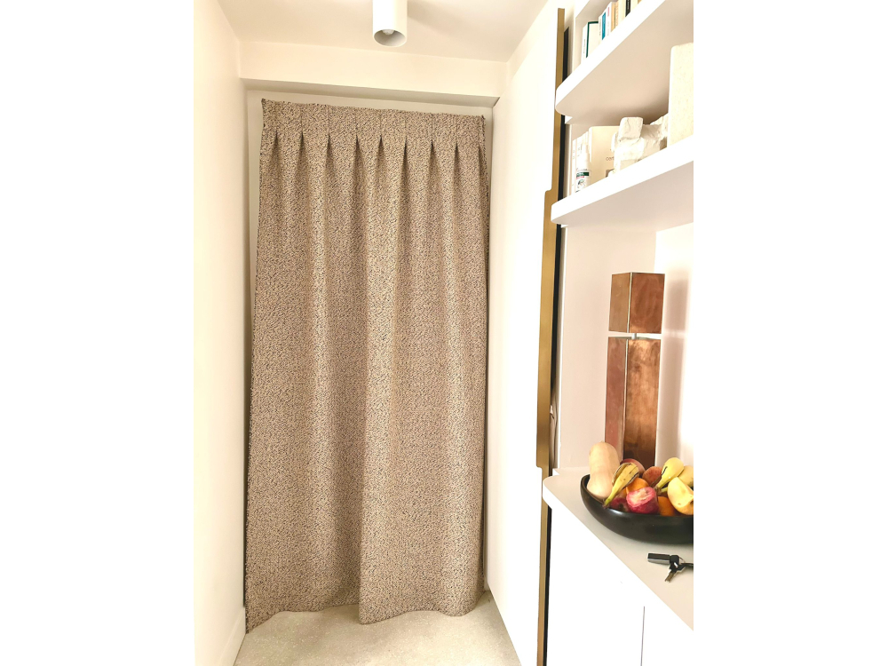Rideau porti&egrave;re, projet sur mesure. Tissu @tiborreich