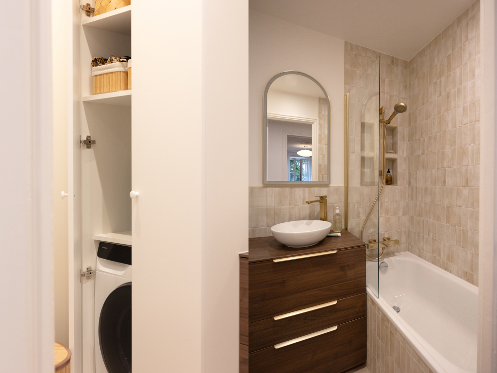 La salle de bain après les travaux