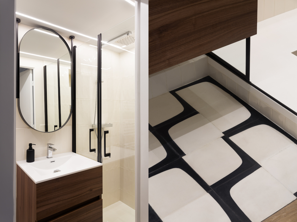La salle de bain après les travaux