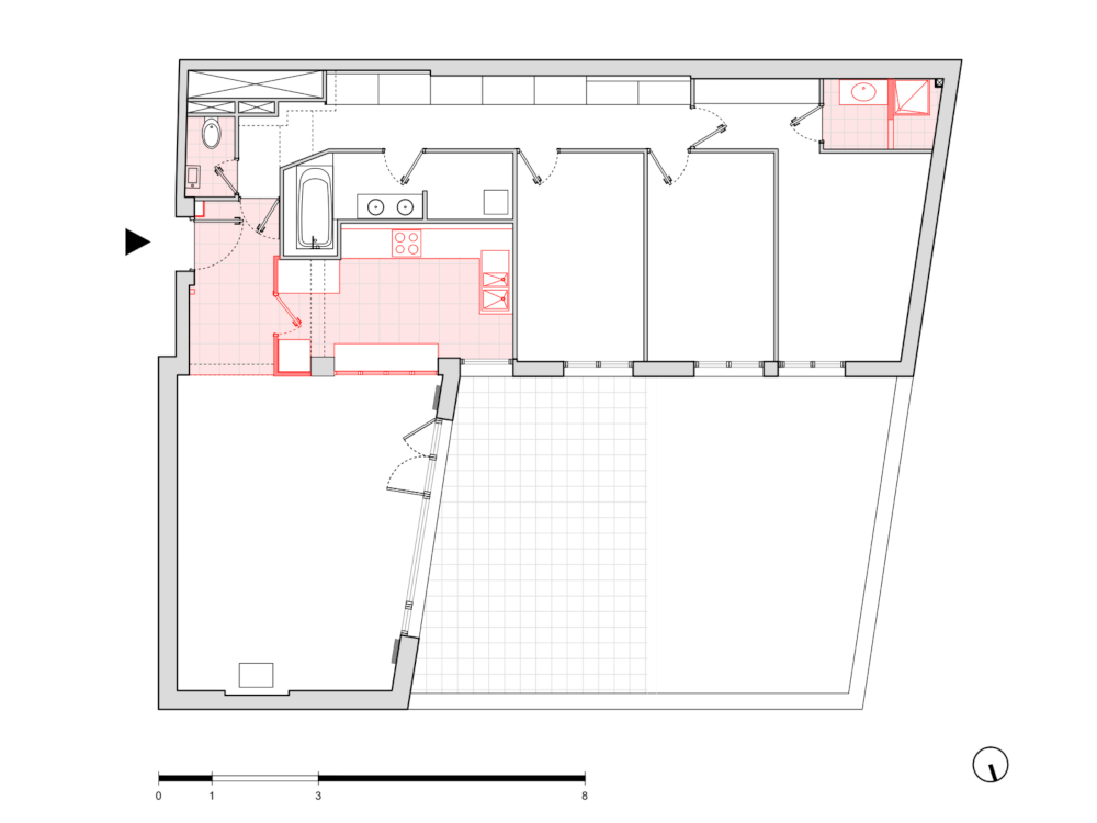 Plan de l'appartement avant les travaux