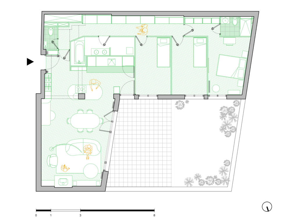 Plan de l'appartement après les travaux