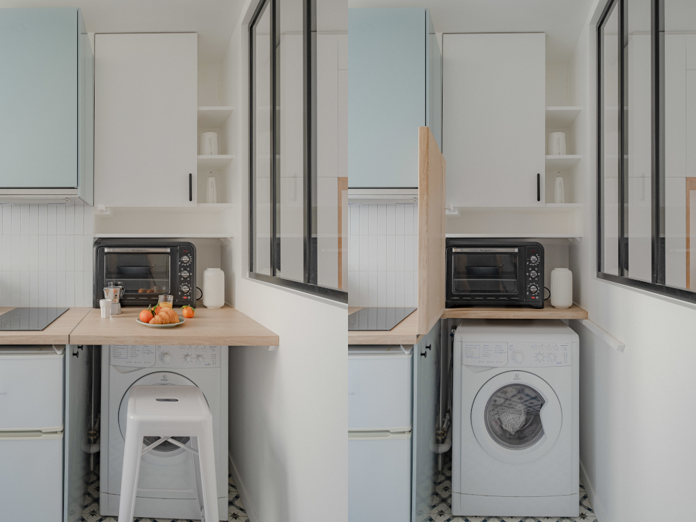 La cuisine apr&egrave;s les travaux 