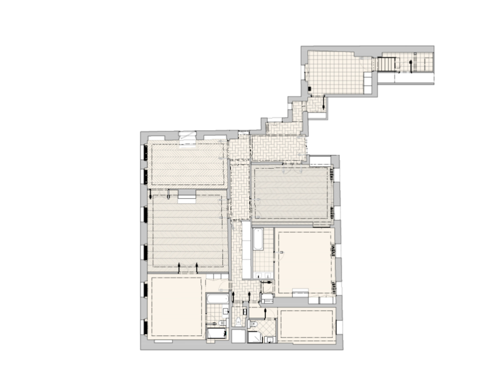 Plan de l'appartement avant la rénovation