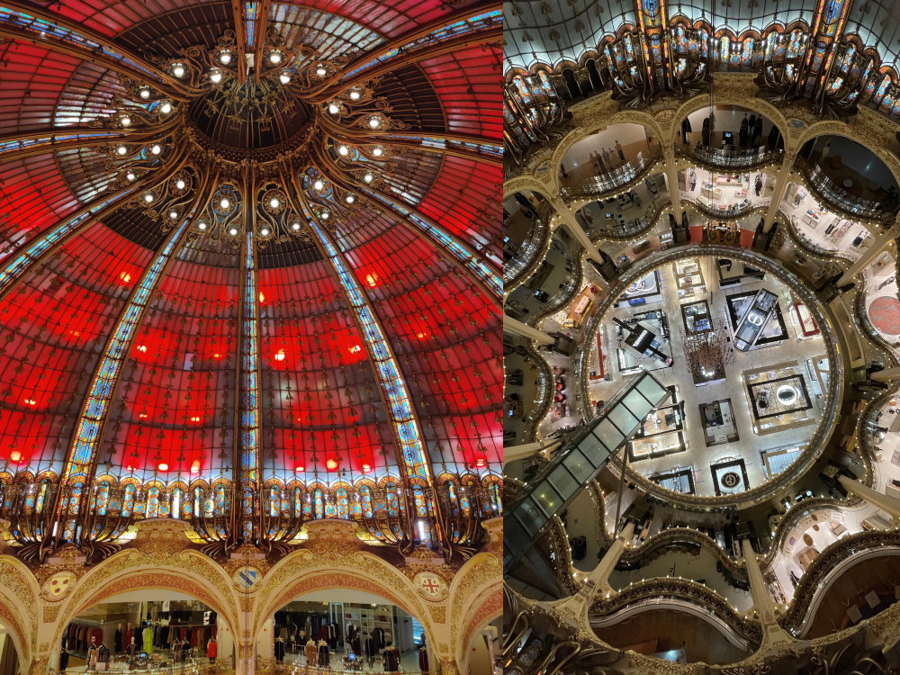 La restauration compl&egrave;te de la coupole des Galeries Lafayette &agrave; Paris 