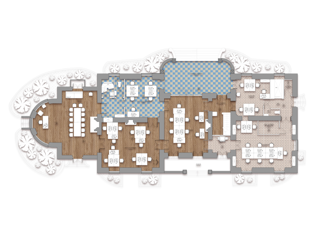 Plan du rez-de-chauss&eacute;e du ch&acirc;teau avant les travaux 
