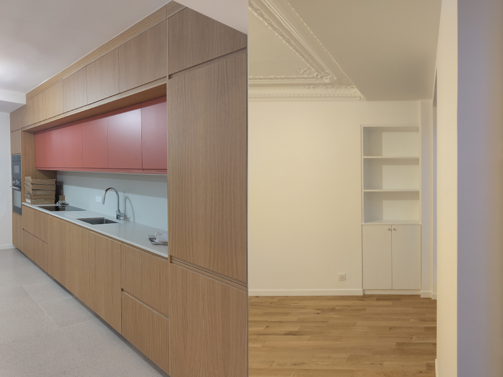 Vues de l'appartement à la fin du chantier