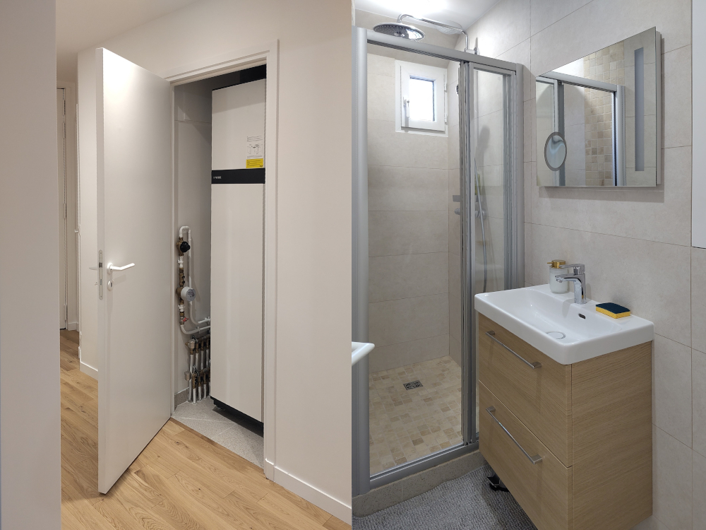 La pompe à chaleur couvre tous les besoins de ventilation et de chauffage