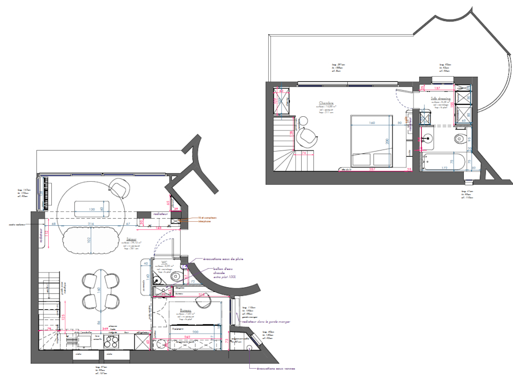 Plan du duplex après les travaux