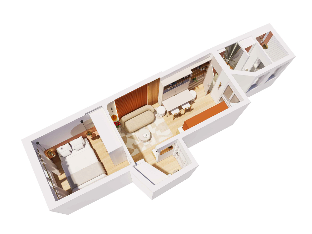 Plan de l'appartement après les travaux