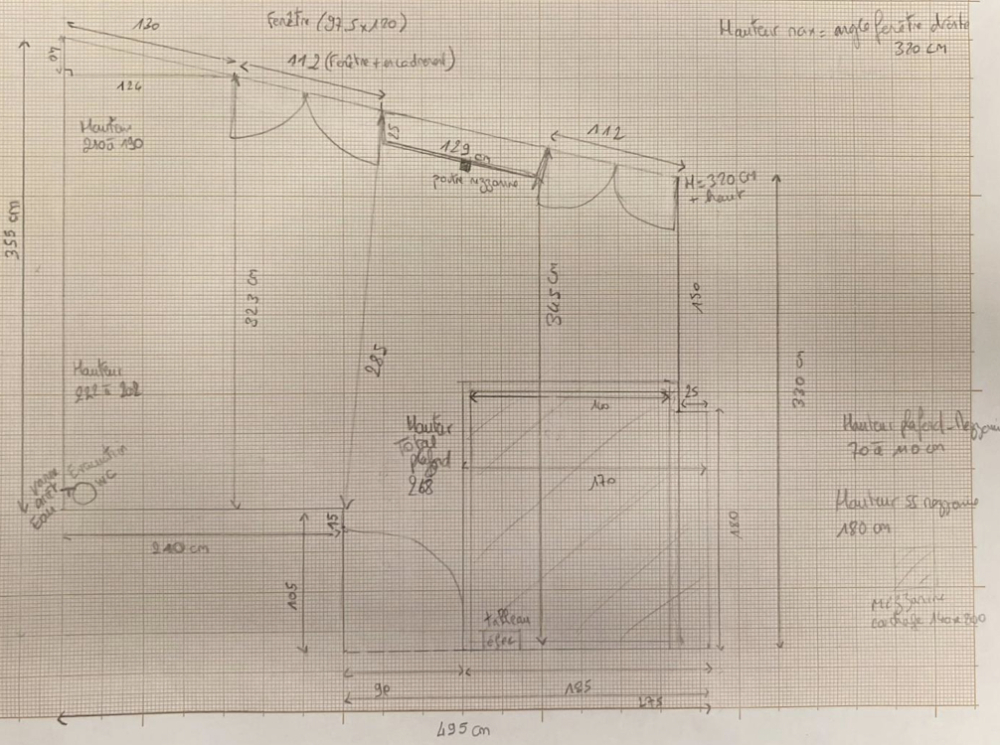 Plan de l'appartement avant les travaux