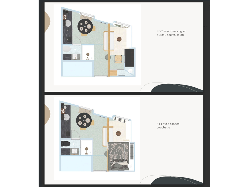Plan de l'appartement après les travaux