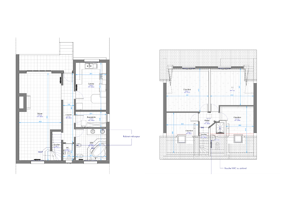 Plan avant de la maison