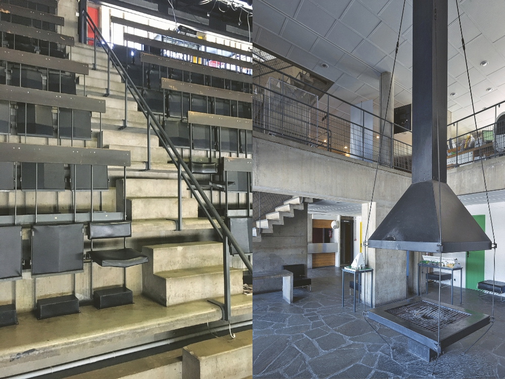 La salle de spectacle de la Maison de la Culture et son foyer