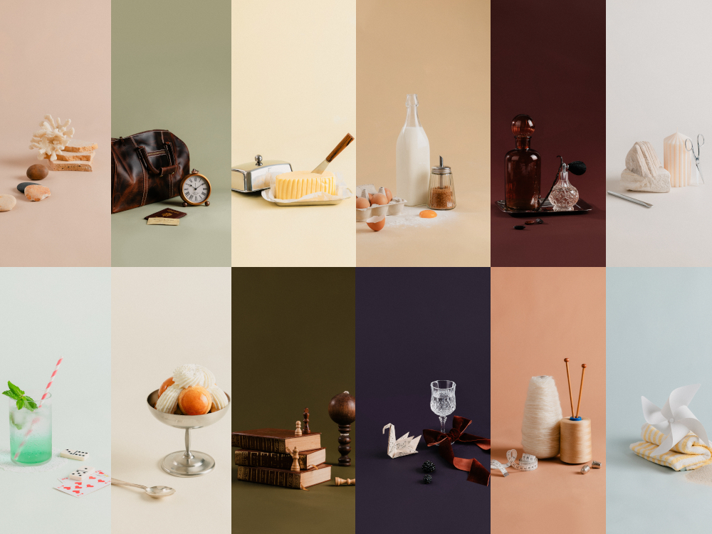 Les 12 teintes de la palette