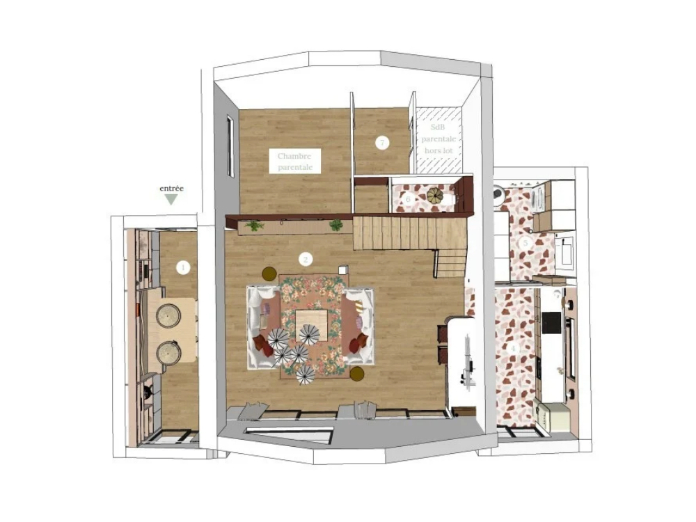 Plan de l'espace concerné par la rénovation