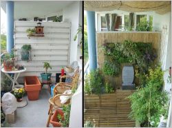 Un balcon en ville aménagé comme un vrai jardin