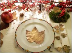 Une déco de table végétale pour Noël 