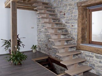 escalier droit fait maison